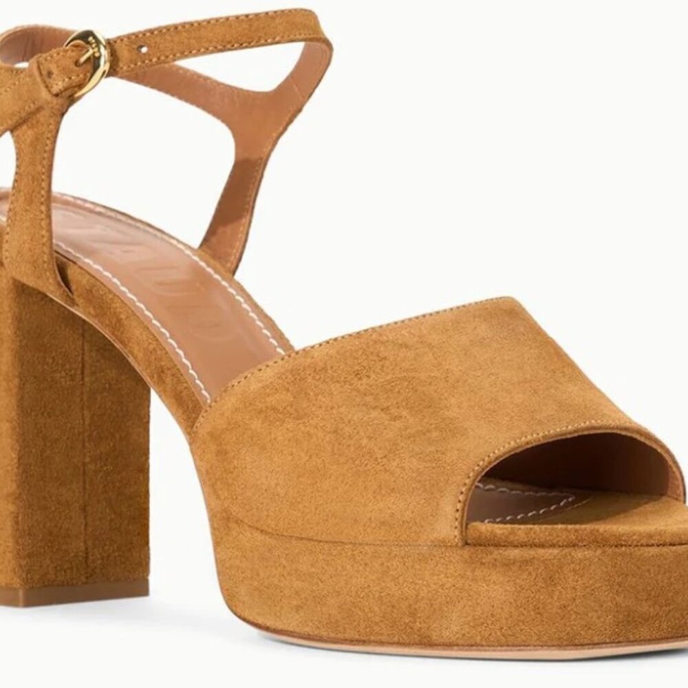 STAUD Jodie Platform Heel Tan 40